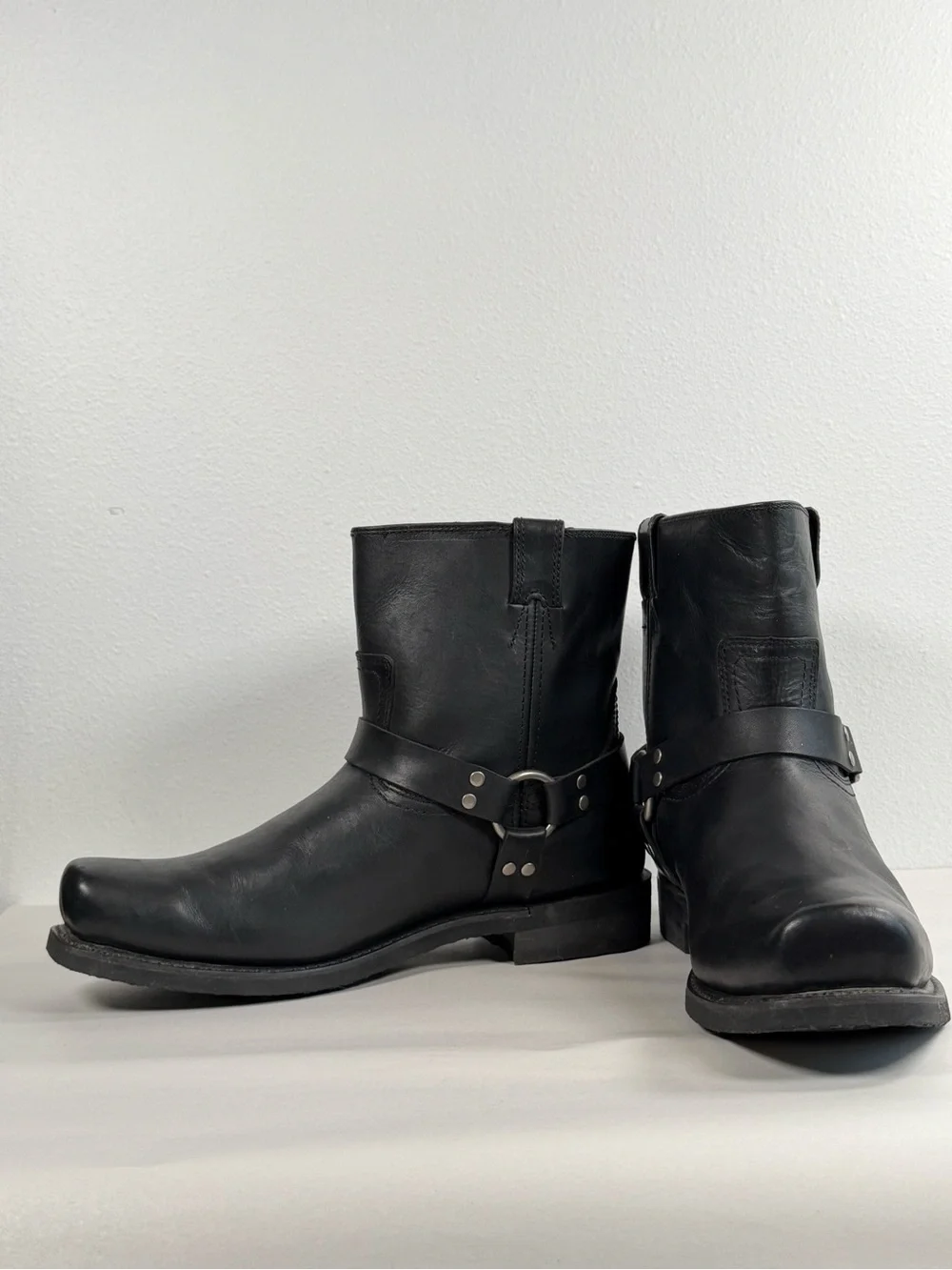 Eddie Moran Men’s Harness Boots Size 14 EE 76019W Black Leather Motorcycle Biker